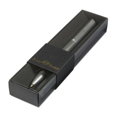 Ручка подарочная шариковая, поворотный механизм Torino синяя 1мм корпус серебро нержавеющая сталь, футляр 20-0382-06/5 Bruno Visconti