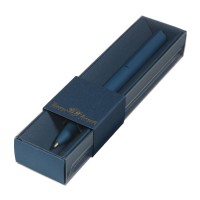 Ручка подарочная шариковая, поворотный механизм Torino синяя 1мм корпус синий нержавеющая сталь, футляр 20-0382-01/6 Bruno Visconti