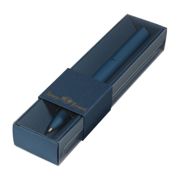 Ручка подарочная шариковая, поворотный механизм Torino синяя 1мм корпус синий нержавеющая сталь, футляр 20-0382-01/6 Bruno Visconti