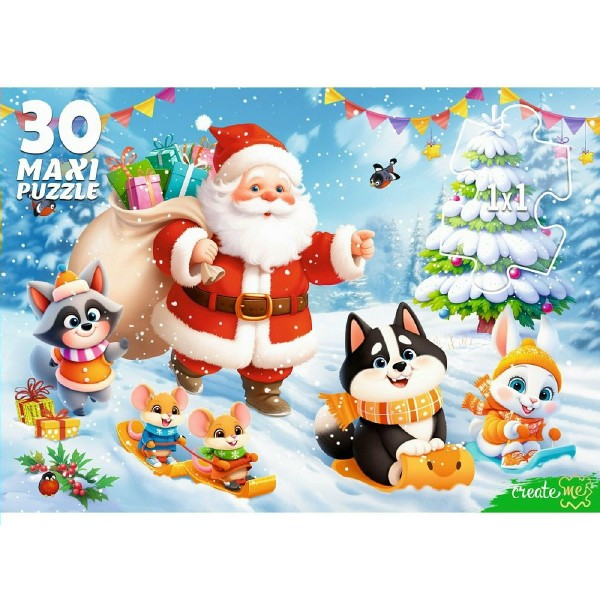 Рыжий кот Пазл-Макси 30  Снежная горка ПМ30-7579 Россия