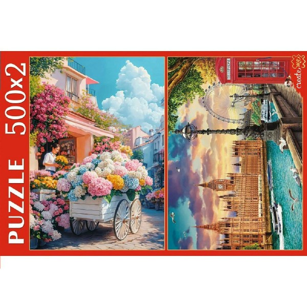 Рыжий кот Пазл 500  Набор пазлов 2 в 1. Любимые виды П500-8806 Россия