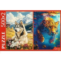 Рыжий кот Пазл 500 Набор пазлов 2 в 1. Яркие животные П500-8809 Россия Рыжий кот Пазл 500 Набор пазлов 2 в 1. Яркие животные П500-8809 Россия