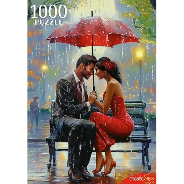 Рыжий кот Пазл 1000  Пара под дождем П1000-1969 Россия