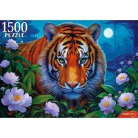 Рыжий кот Пазл 1500 Ночной тигр в цветах Ф1500-6636 Россия Рыжий кот Пазл 1500 Ночной тигр в цветах Ф1500-6636 Россия