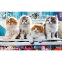 Рыжий кот Пазл 360  Четыре котенка ШТП360-4700 Россия