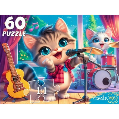 Рыжий кот Пазл 60 Котята музыканты П60-5995 Россия Рыжий кот Пазл 60 Котята музыканты П60-5995 Россия