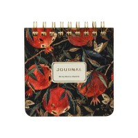 Блокнот 60 листов А6 90х90 линия, гребень, пластиковая обложка Pocket journal Flora Гранат 80г/м2 3-649/11 Bruno Visconti 24/288