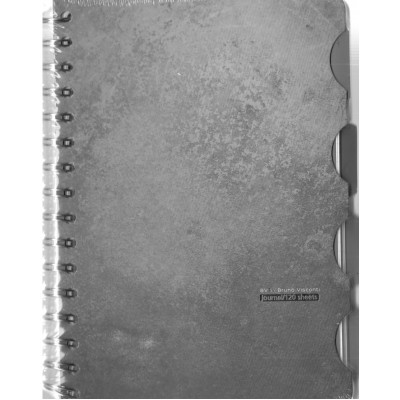 Книжка записная 120 листов А5 165х210 клетка, линия, в точку, гребень, твердая обложка Art journal Stone бежевая бумага, с разделителями, 80г/м2 3-737/17 Bruno Visconti 8/48
