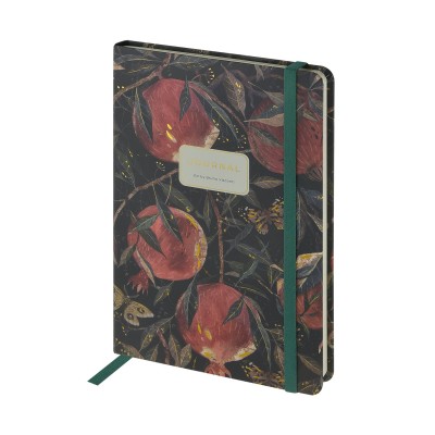 Книжка записная 100 листов А5 142х215 линия, твердая обложка Megapolis jurnal Flora Гранат бежевая бумага, на резинке, 70г/м2 3-479/12 Bruno Visconti 8/48