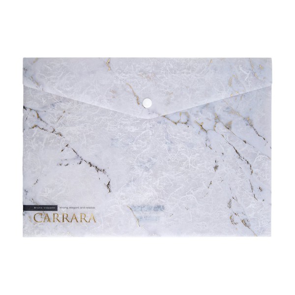 Папка конверт на кнопке А4 Carrara полупрозрачная 14-036/19 Bruno Visconti 12/360
