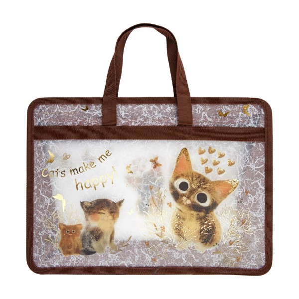 Папка на молнии А4 Love me Милый котик с окантовкой, с ручками 14-034/14 Bruno Visconti 12/144