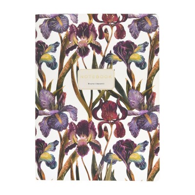 Тетрадь 60 листов В5 179х250 клетка Flora Ирисы матовая ламинация софт-тач, фольга золото, 70г/м2 7-60-001/30 Bruno Visconti 20/80