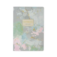 Тетрадь 40 листов А5 клетка Primavera grey матовая ламинация софт-тач, фольга золото, бежевая бумага, 70г/м2 7-40-001/193 Bruno Visconti 24/96