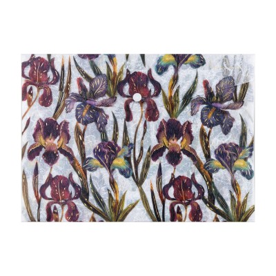 Папка конверт на кнопке А4 180мкм Flora Ирисы полупрозрачная 14-036/18 Bruno Visconti 12/360 Папка конверт на кнопке А4 180мкм Flora Ирисы полупрозрачная 14-036/18 Bruno Visconti 12/360