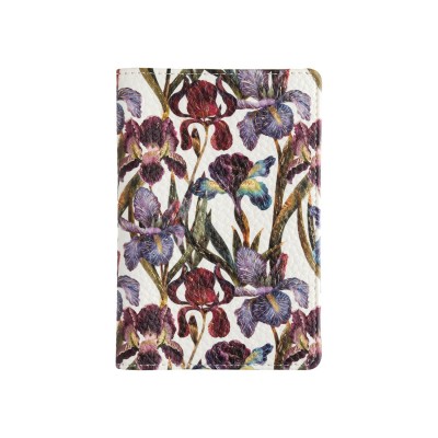 Обложка для паспорта 138х97мм Flora Ирисы кожзам 3-620/04 Bruno Visconti 6/24