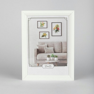 Фоторамка деревянная 15х21 МДФ с22 белый, вставка прозрачный пластик Б0062054 Image art