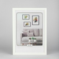 Фоторамка деревянная 21х30 МДФ с22 белый, вставка прозрачный пластик Б0062080 Image art