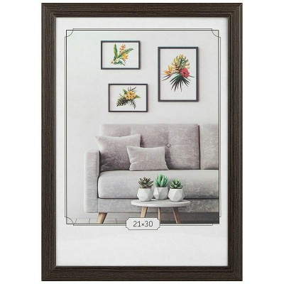 Фоторамка деревянная 21х30 МДФ с22 венге, вставка прозрачный пластик Б0062088 Image art