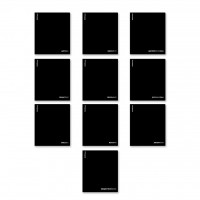 Тетрадь предметная 48 листов А5+ Black Diamond Набор 10шт пластиковая обложка, 60г/м2 65268 ErichKrause