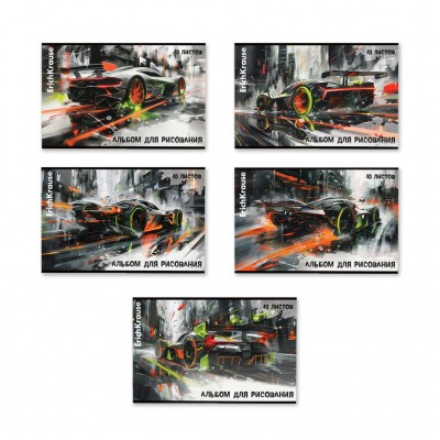 Альбом 40 листов для рисования А4 скоба Adrenaline Speed 100г/м2 63604 ErichKrause 5/30