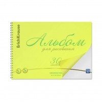 Альбом 30 листов для рисования А4 гребень, пластиковая обложка Neon желтый 120г/м2 58600 ErichKrause 2/20