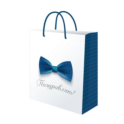 Миленд/Пакет бумажный ламинированный. Синяя бабочка 115 х 145 х 60/ППК-2731/