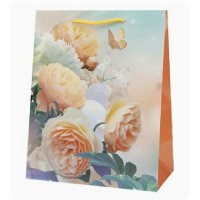 Миленд/Пакет бумажный ламинированный. Цветочки с бабочкой 264 х 327 х 136 мм/ПКП-1132/