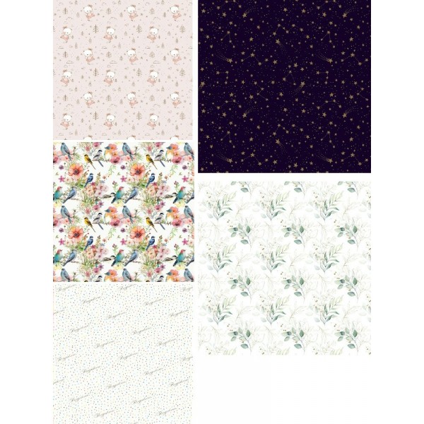 Миленд/Бумага упаковочная. Стильное попурри Ассорти 70 х 100/УБ-6820/5 дзайнов