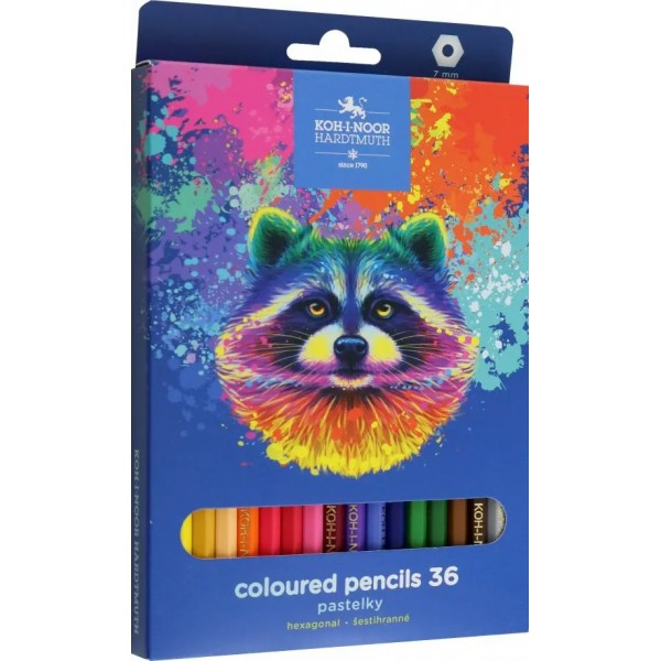 Карандаши цветные 36шт Racoon 3555036059KS Koh-I-Noor  387125