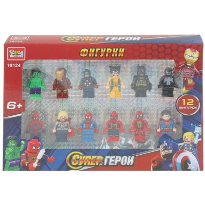 ГородМастеров Игрушка Конструктор. Фигурки. Супергерои/12 шт 18124-ZH Китай ГородМастеров Игрушка Конструктор. Фигурки. Супергерои/12 шт 18124-ZH Китай