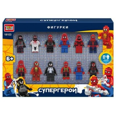 ГородМастеров Игрушка Конструктор. Фигурки. Супергерои/12 шт 18103-ZH Китай ГородМастеров Игрушка Конструктор. Фигурки. Супергерои/12 шт 18103-ZH Китай