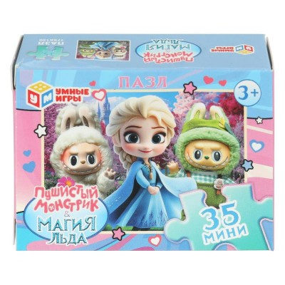 Умные игры Пазл-Мини 35  Пушистый монстрик & Магия льда  Россия