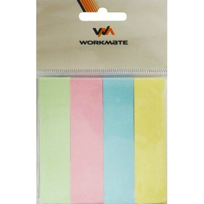 Блок клей -закладки 19х76мм 4 цвета х 100 листов, пастельные тона