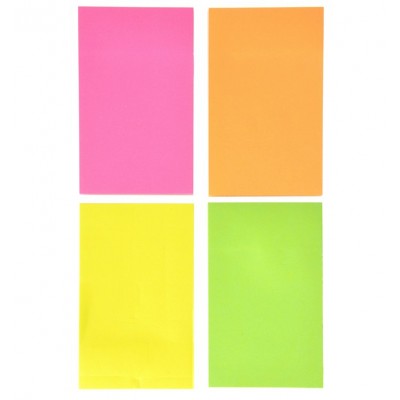 Блок клей 126х76 100 листов 4 неоновых цвета  Deli 12/144 ЕА910-5