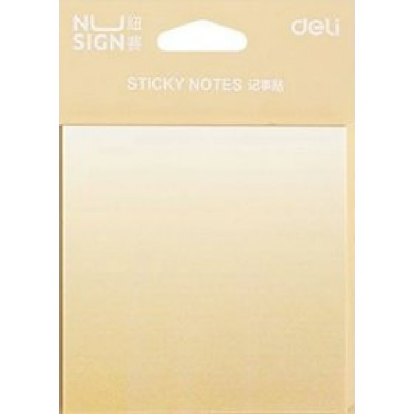 Блок клей 74х74 60 листов Nusign эффект градиента, желтый  Deli 36/288 ENS357-YL