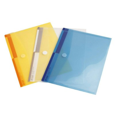 Папка конверт на кнопке А4 180мкм ассорти Deli 20/180 E5504 Папка конверт на кнопке А4 180мкм ассорти Deli 20/180 E5504