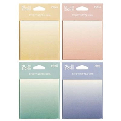 Блок клей 74х74 60 листов Nusign эффект градиента, ассорти Deli 36/288 NS357 Блок клей 74х74 60 листов Nusign эффект градиента, ассорти Deli 36/288 NS357