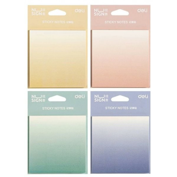 Блок клей 74х74 60 листов Nusign эффект градиента, ассорти  Deli 36/288 NS357