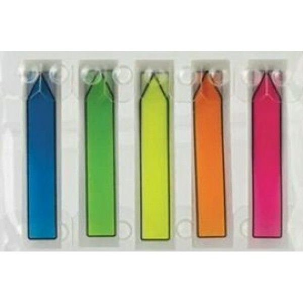 Блок клей -закладки 44х12 5 цветов х20 листов, пластиковые  Deli 24/288 ЕА10202