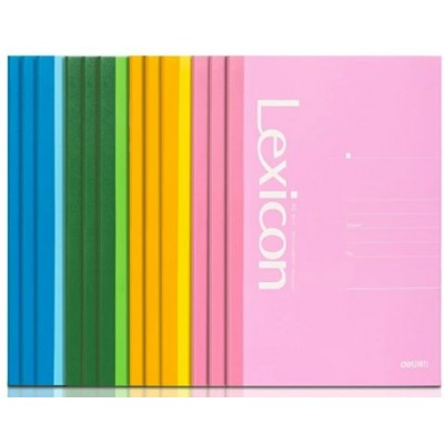 Тетрадь 40 листов А5 линия ассорти  Deli 12/240 7668