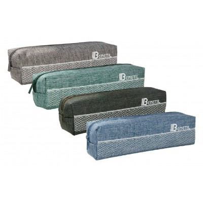 Пенал 1 отделение мягкий текстиль, ассорти  Deli 24/96 67163