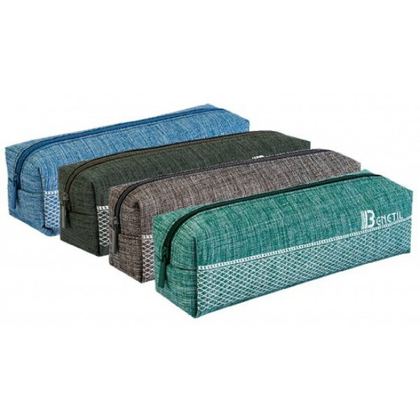 Пенал 1 отделение мягкий 21,5х5,5х6см ткань, ассорти  Deli 12/96 EH929