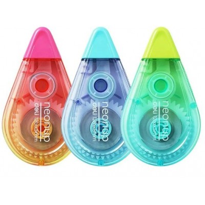 Корректор лента 5мм х12м Neonup корпус ассорти, блистер  Deli 12/288 EH360B