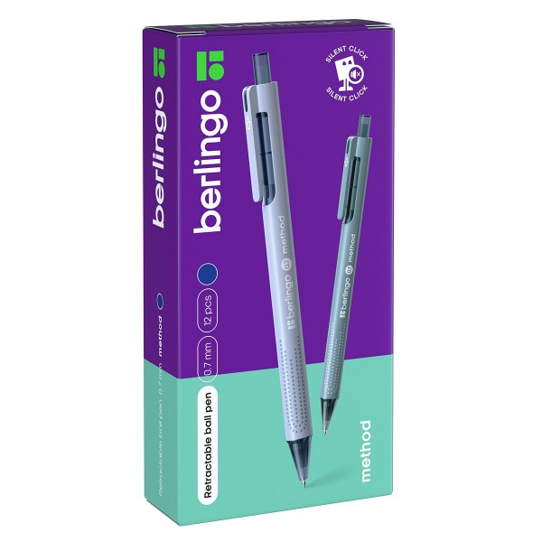 Ручка шариковая автоматическая Method синяя 0,7мм корпус ассорти CBp_07520 Berlingo  374559