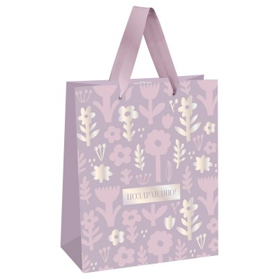 MESHU/Пакет бумажный. Delicate flowers 180 х 230 х 100/MS_66140/ MESHU/Пакет бумажный. Delicate flowers 180 х 230 х 100/MS_66140/