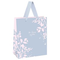 MESHU/Пакет бумажный ламинированный. Pink twigs 180 х 230 х 100 мм/MS_66138/