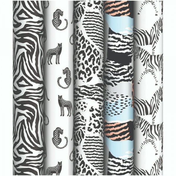 MESHU/Бумага упаковочная  крафт. ArtSpace Анималистичный принт 70 х 100 см/К100_40603/ассорти 5 дизайнов