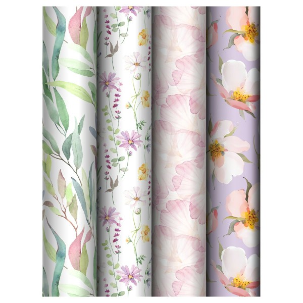 MESHU/Бумага упаковочная. Bouquet 70 х 100 см/MS_62822/ассорти 4 дизайна