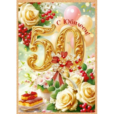 Открытая планета/Открытка С Юбилеем! 50 лет/90001515/