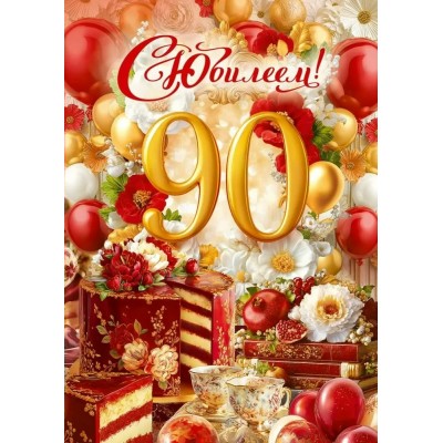 Открытая планета/Открытка С Юбилеем! 90 лет/90001782/